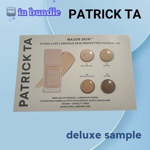 🆓🆕*NEW* PATRICK TA |SAMPLES| Luminous Skin Perfecting Foundation 🆓in Bundle